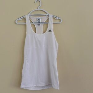 Adidas women’s running tank. White. Size M. Never worn!